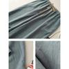 Retro Pendlerhose Koreanische Version Minimalistisch Leinen Weites Bein Lässige Hose Damen Locker Fallend Gerades Bein
