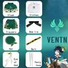 Venti Cosplay Genshin Impact Costume Cosplay Uniforme Parrucca Venti Stile Cinese Costumi di Halloween per Donne Gioco Wendi Ventoso