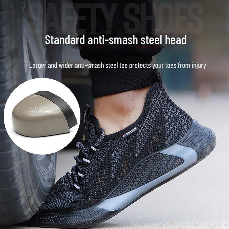 Men's Breathable Anti-Smash and Anti-Puncture Summer Work Shoes