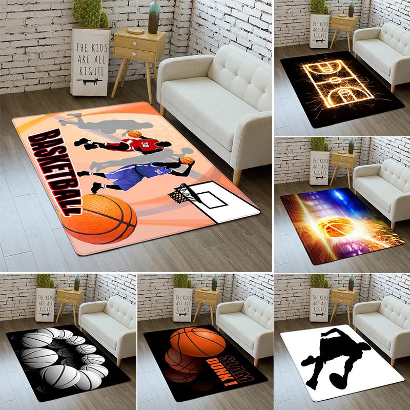 Basketball Carpet Bedroom Floor Mat Anti-Slip Children'S Bedside Decor Rug Kid's Crawl Pad Absorbent Door Mats For Bathroom Area
