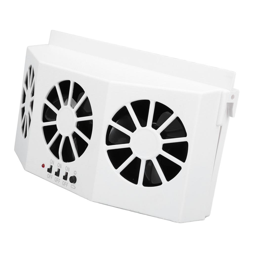 Car Exhaust Fan Solar Powered 3 Fans Ventilation Cooling Odor and Humidity Removal Auto Ventilator