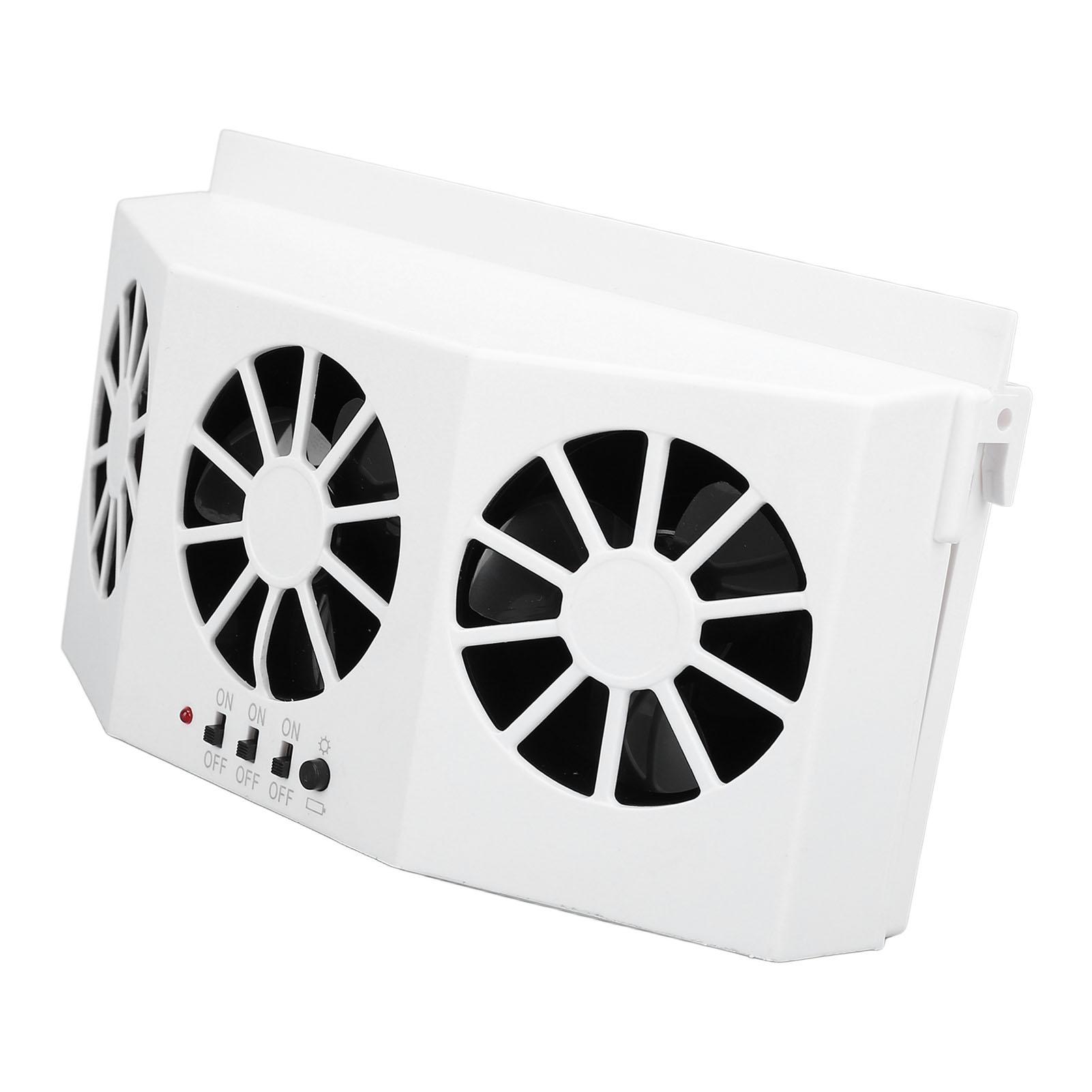 

Car Exhaust Fan Solar Powered 3 Fans Ventilation Cooling Odor and Humidity Removal Auto Ventilator