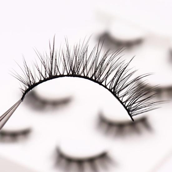 4Pairs False Eyelashes Natural Dense Exquisite Cross Makeup Extensions Eye Lashes for Ladies