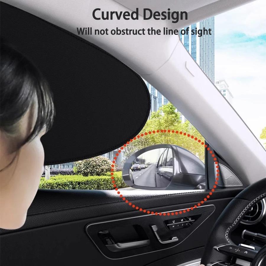 Car Side Window Self-priming Sunshade Cover Car Sunshade Inside Electrostatic Adsorption Side Curtain Car Hot Shield Screen Anti-Glare Protec