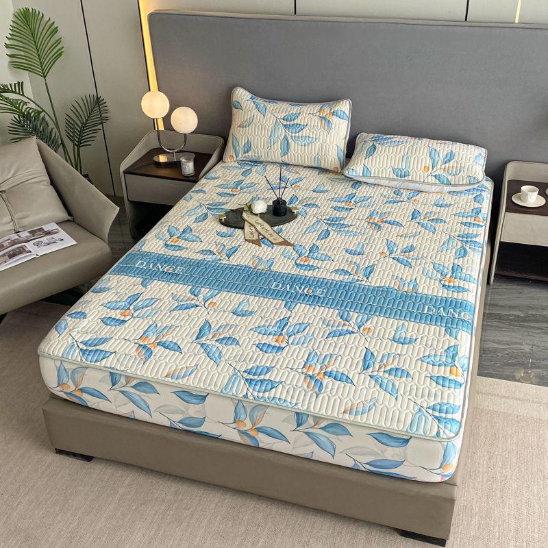 Nezha 2 bed cover latex mat three-piece set summer machine washable summer cooling mat air conditioning soft non-slip mat