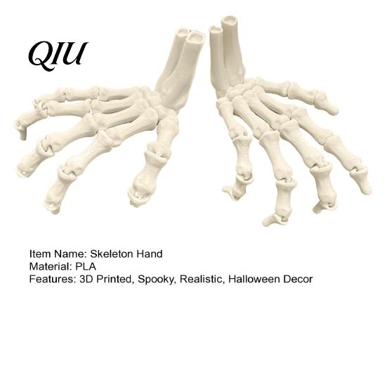 Decorazione Creativa Atmosfera Festiva Halloween Mani Scheletriche, Modello Ossa Mano Stampato 3D, Modelli Ossei Realistici Fatti a Mano per Festa Artiglio Spettrale