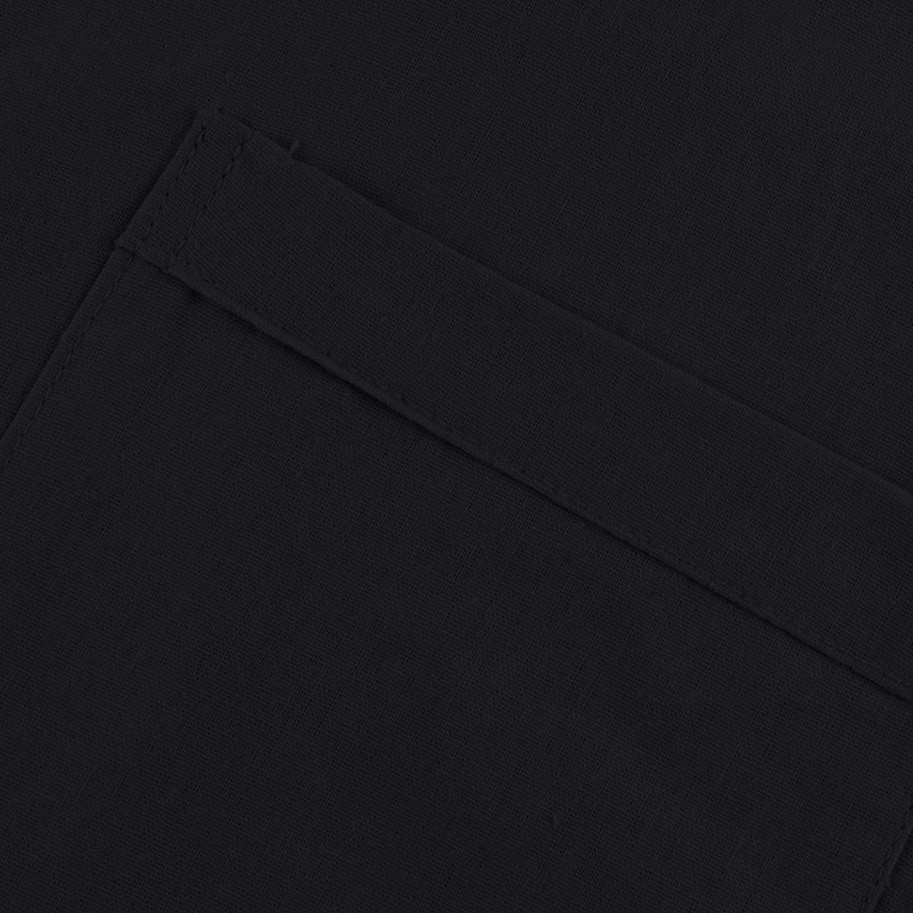 Mens Casual Loose Long Sleeve Cotton Color Shirt Lapel Neck Shirt Tops