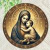 Religious Metal Wall Art Virgin Mary Baby Jesus Catholic Home Decor