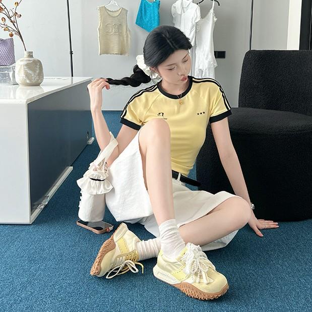 Dopamine Leather Forrest Gump Shoes 2025 Summer New Thick-soled Small Fresh German Training Shoes Casual Versatile Breathable Shoes