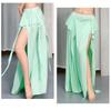 New Style Belly Dance Practice Skirt - Beginner Slimming Slit Long Skirt for Women