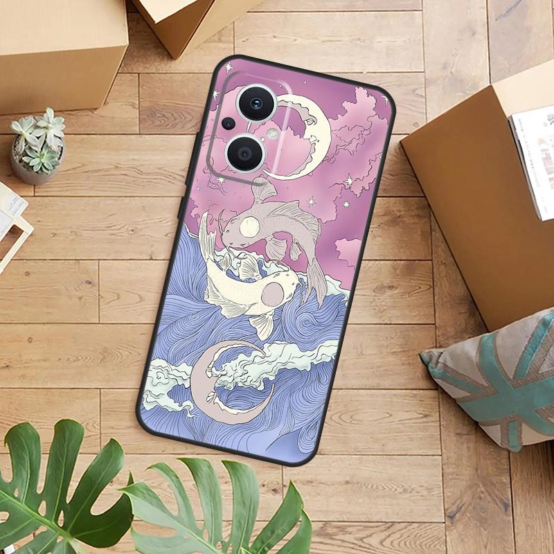 Koi Fish Yin Yang Phone Case For OPPO Reno 14 12 11 13 F 10 Pro 8T 7 8 Lite OPPO Find X8 X6 X5 X9 Pro Cover