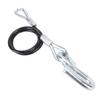 Trailer Safety Towing Cable With S Hook 3500lbs Load Bearing 27.6in Maximum Extension Length Spring Towing Rope For RV