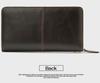 MVA Men's Long Retro Genuine Leather Wallet - Large Capacity Card Holder with Multiple Slots, First Layer Cowhide Clutch Bag.