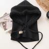 Balaclava Hat with Big Head Surrounds The Head Hat with Autumn and Winter Warm Korean Style Hat