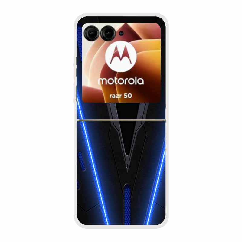 For Moto Razr 50 Case Clear Plastic Hard Painted Space Transparent Phone Covers for Motorola Razr 60 50 Coque Razr 2024 PC Cases