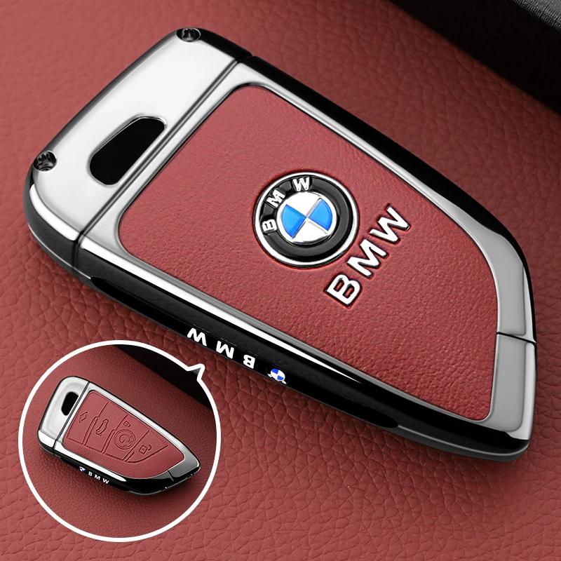 BAGG9 Car Sticker For BMW 1 3 5 7 Series X1 X3 X4 X5 F10 F15 F16 F20 F30 F18 F25 M3 M4 E34 Key Case Cover Alloy Shell Holder Keychain