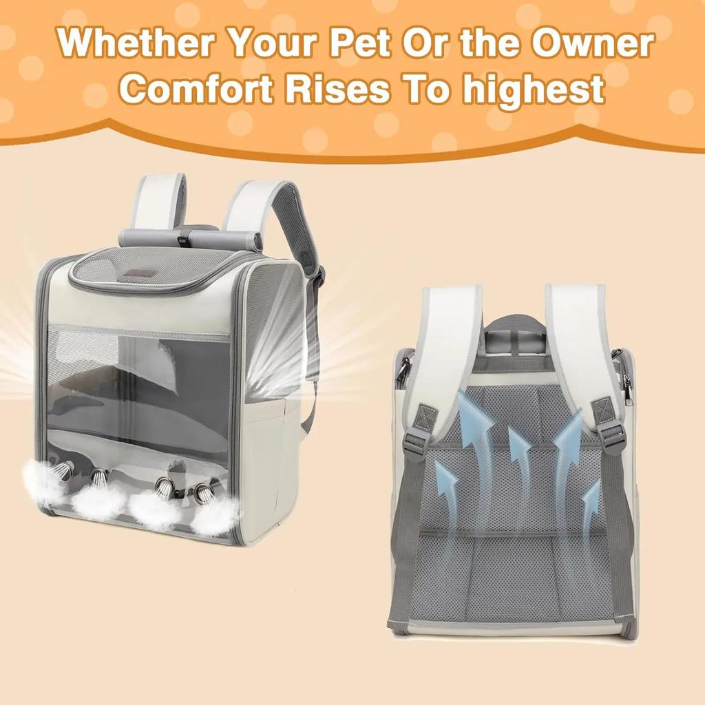 Cat Backpack Pet Supplies Out Puppy Backpack Foldable Pet Bag Large Capacity Breathable Portable Cat Backpack Dog Bag