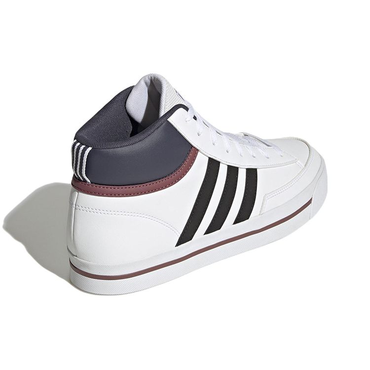 Adidas Neo Retrovulc Mid Skateboarding Comfortable Durable High-Top Skate Shoes Men Skate Shoes White Black GW6682