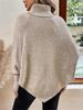 Pull en Maille Dentelle Boutonné Col Haut Style Français Automne