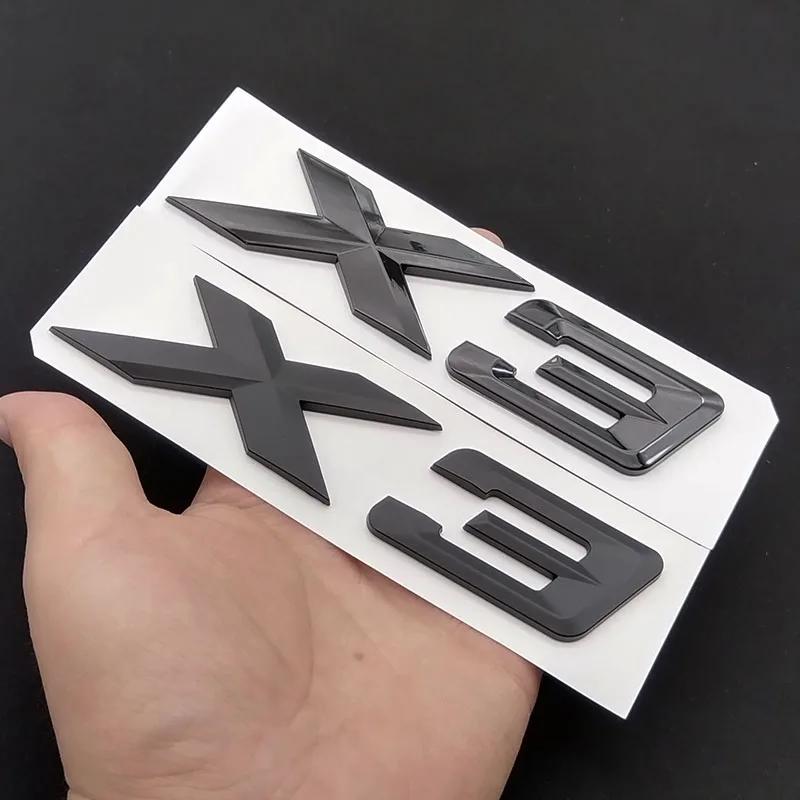 3D ABS Logo For BMW X3 F25 E83 G01 G45 X3 Emblem Letters Badge Car Rear Trunk Sticker Xdrive 20d 30d 20i 28i 30i 35i Accessories VL4