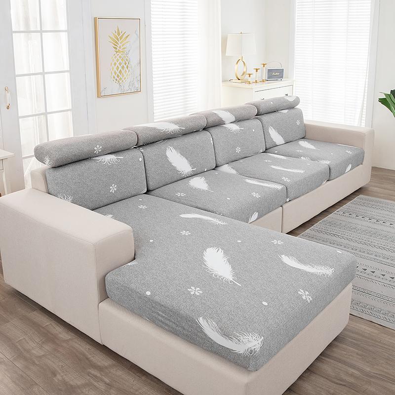 Elastic Sofa Seat Cushion Cover Pet Kids Furniture Protector Stretch Chair Cover Washable Removable Slipcover 1/2/3/4 Seater