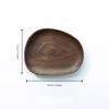Natural Wooden Irregular Plates Black Walnut Wood Tray Cake Snack Plate Dessert Serving Tray Dishes Wood Utensils Tableware Gifts