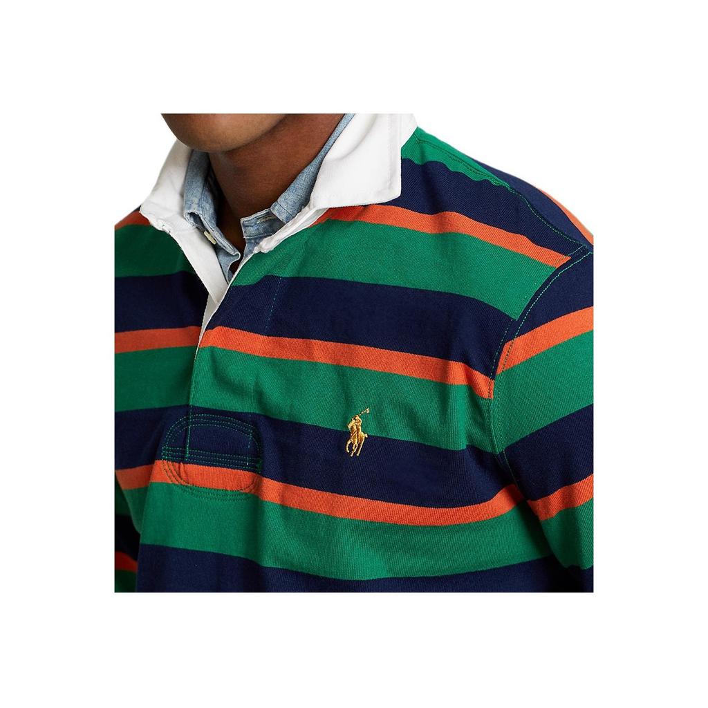 Polo Ralph Lauren Ss23 Color Block Striped Logo Embroidered Polo Shirt Men Shirts Green MNPOKNI16822194-320