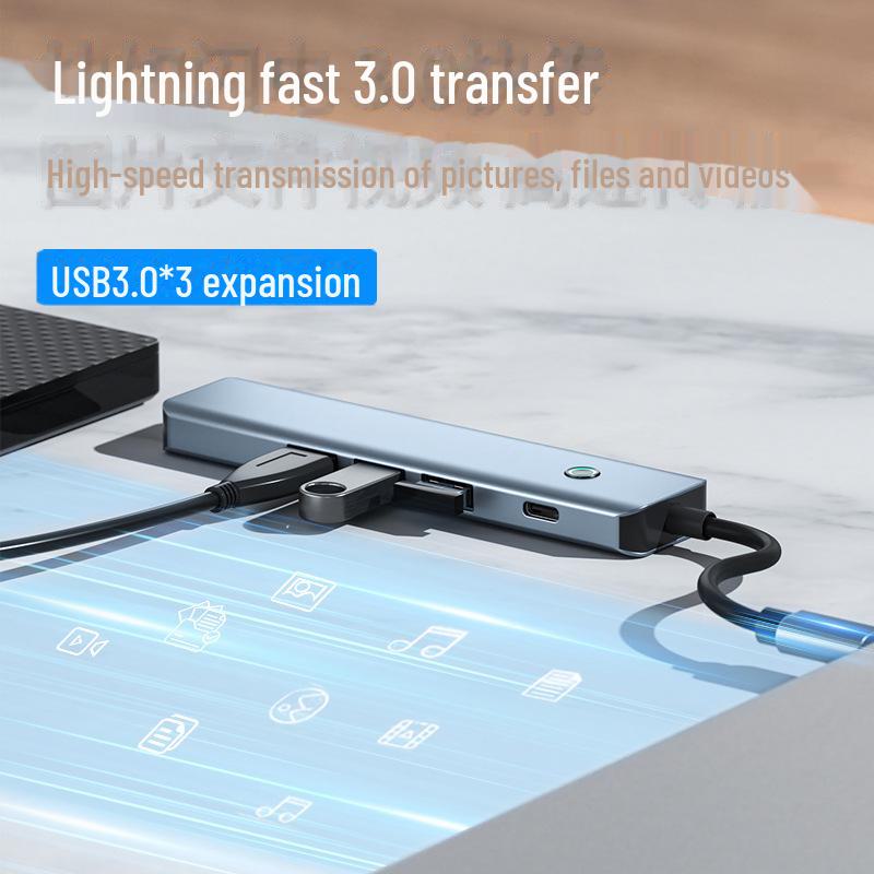 "5-in-1 USB 3.0 Multi-Port Hub Notebook Converter"