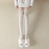 Women Slouchy Over-the-knee Socks Soft Cotton Stretch Thigh High Socks Ribbed Scrunch Tall Boot Socks for Girls