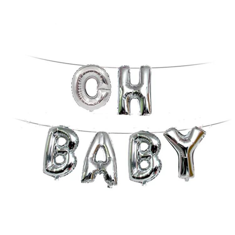 16inch  Baby Shower Foil Balloon Mommy To Be Letter Balloons Favors Infant Party Decorations