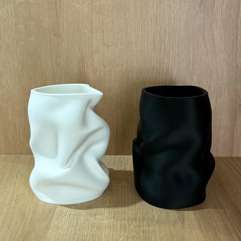 Irregular Art Vase Hydroponic Vase Desktop Ornament Plastic Flower Pot Home Garden Decoration