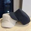New Korean Style Solid Color Flat Top Equestrian Hat for Women in Autumn and Winter Fashionable and Warm Everyday Versatile Cap