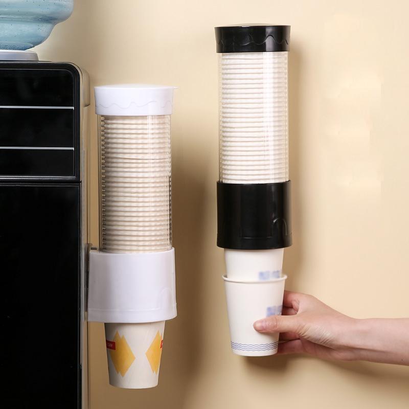 1 Pcs Plastic Cup Fetcher for Water Drinking Machine Wall Mounted Disposable Paper Cup Holder Replacement Parts White/black