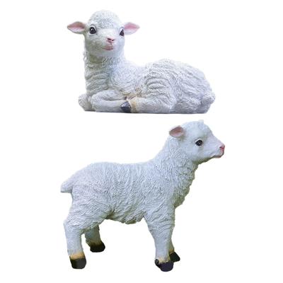 Detailed Small Resin Goat Figurine Multiple Poses Durability Lamb Statue Sheep Sculpture Ideal For Table Top Shelf Display