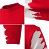 2025 Autumn Winter Sweater for Men's New Casual Color-blocking Round Neck Long-sleeved Sweater Base Shirt