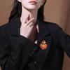 Stylish Carp Pin With Crystals Embellishment Portable Secure Clasp Versatile Accessory For Jackets Bags Hats
