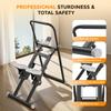QK-7906 Stair Stepper with Resistance Bands Adjustable Pedals & Handlebar LCD Displa, Compact Home Cardio Stepper Machine