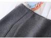 2025 Women's Grey Woolen High Waist A-line Short Skirt - Stylish, Slimming, and Perfect for Autumn/Winter