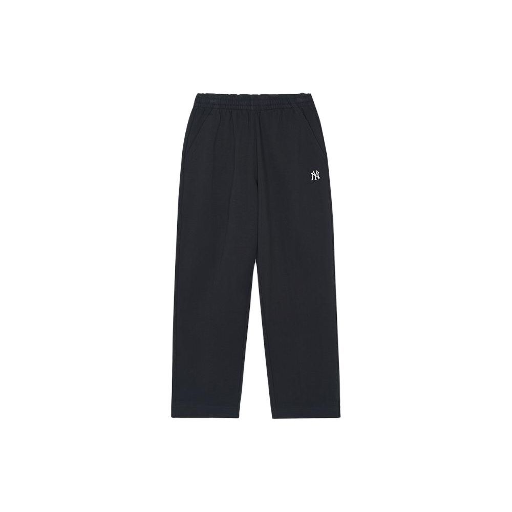 MLB SS24 New York Yankees Gesticktes Logo Elastischer Bund Weiter Bein Locker Lässige Hose Unisex Hose Schwarz 3APTB0241-50BKS XL