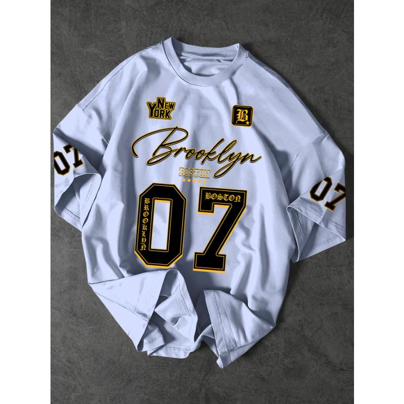 2026 Лето Новая мужская футболка повседневная спортивная одежда цифровая спортивная одежда уличная мужская одежда для улицы XXL