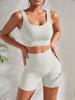 Bezešvá souprava na jógu Gymnastika s šortkami Crop Top Sexy podprsenka Dámské kalhoty 2dílná sada Běžecké oblečení na cvičení Fitness oblečení