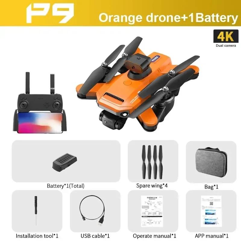 P9 Drone 4k Hd Dual Camera Four-sided Obstacle Avoidance Optical Flow Rc Helicopter Professional Foldable Quadcopter Toys