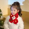 Warm Winter Knit Scarf With Cute Lion Cartoon Print Unisex Neck Warmer Cold Season Soft Fleece-Lined Stylish Daily