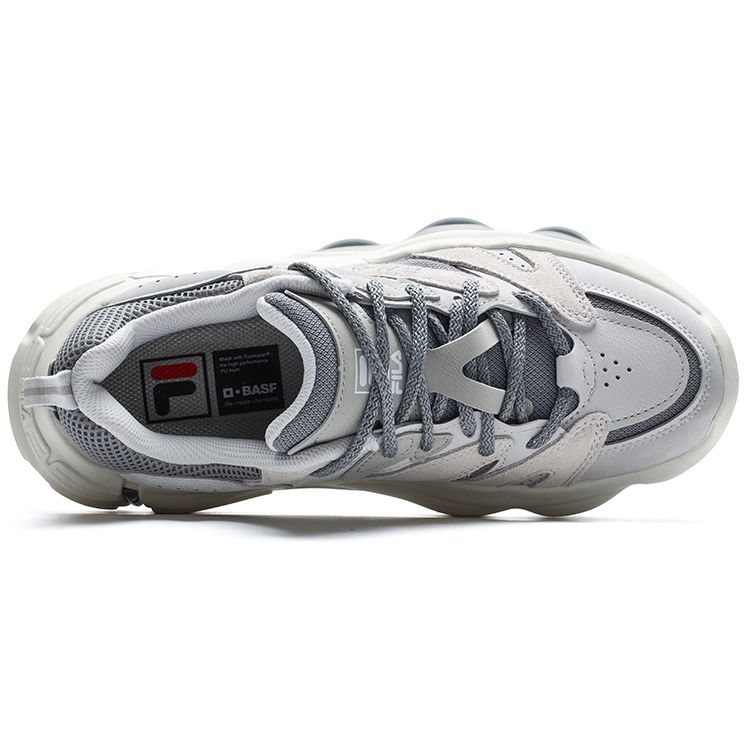 FILA Women's Court Deluxe Low Grey White F12W312120FAN