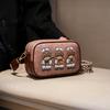 Boston Bag, Fashionable Embroidered Women's Wide Shoulder Strap, Large Capacity Camera Bag, Single Shoulder Crossbody Bag