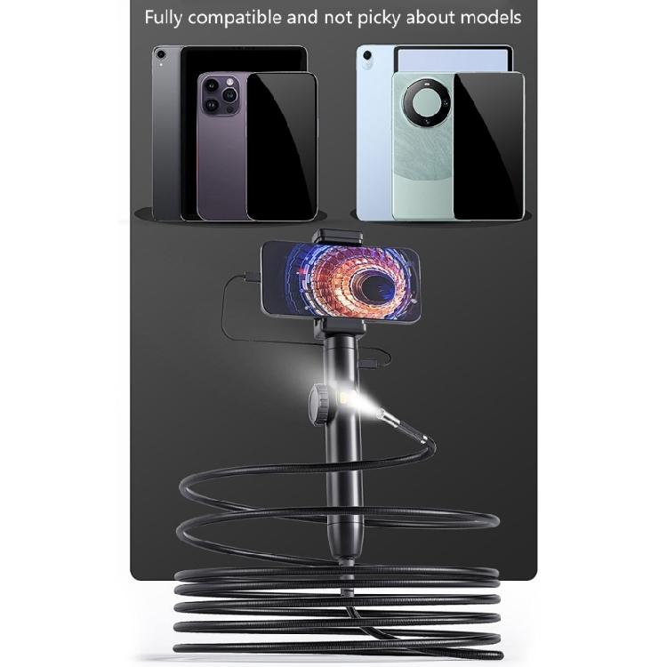 6mm Lens Industrial Endoscope Inspection Camera Flexible Snake Endoscope Camera Waterproof Articulating Borescope Camera