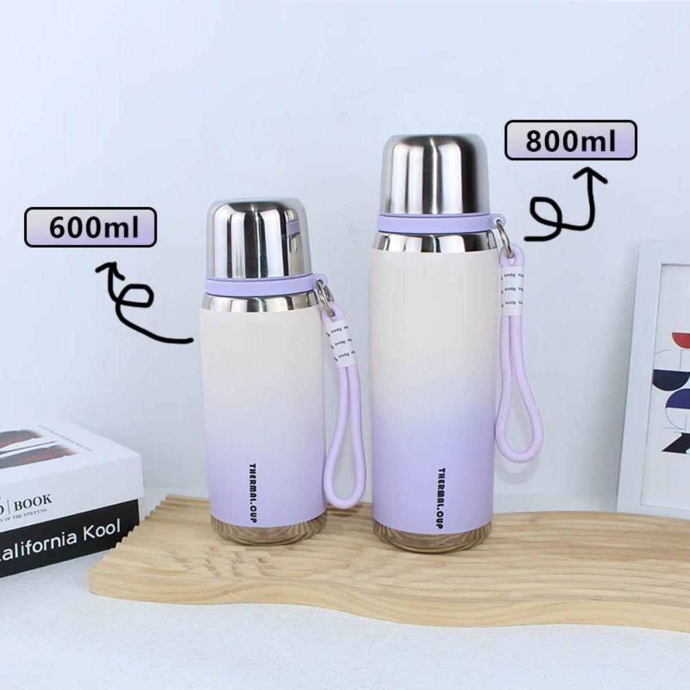 Stainless Steel Sport Thermal Cup Gradient Color Vacuum Flask Thermo Cup Student Outdoor Travel