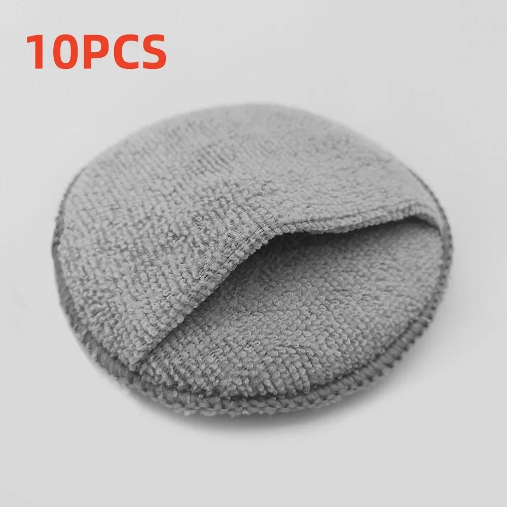10/1Pcs Soft Microfiber Car Wax Applicator Mitts Polishing Sponge Wax Foam Car Wax Applicator Pad Car Detailing Cleaning Tools
