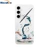 For Samsung S24 FE Case Stylish Flowers Painted Cover Clear Silicone Phone Case for Samsung Galaxy S24 S24FE Soft Shell Fundas