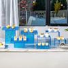 Dessert table Buffet table Food display rack Acrylic Cold Food Display Stand Hotel tea break table setup Ornament set Blue booth